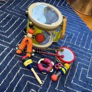 Drum and Toy Instrument Set for Kids